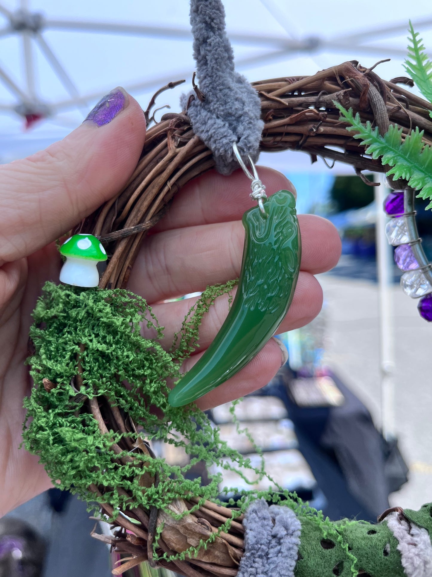 Forest Witch Bells – Woodland Protection Charm | Handmade Nature-Inspired Door Decor