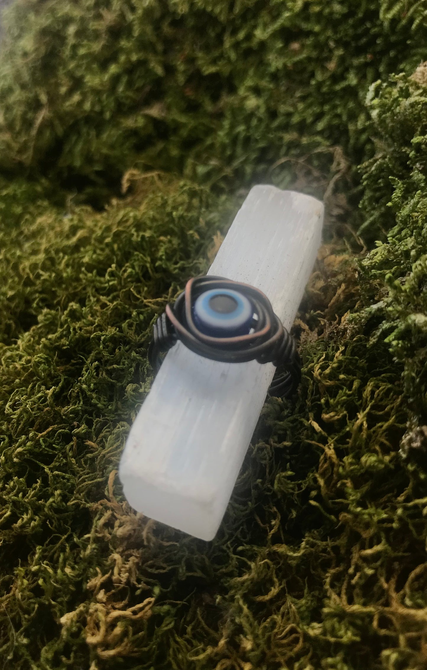 Copper wire - Evil Eye Protection Ring - Custom Sizing
