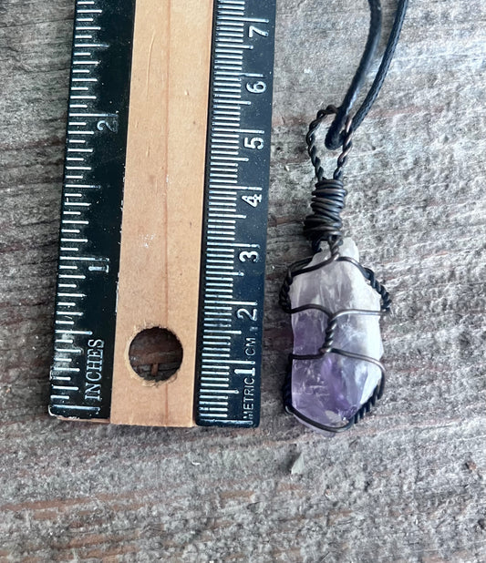 Raw Amethyst Crystal Pendant – Hand-Collected Amethyst