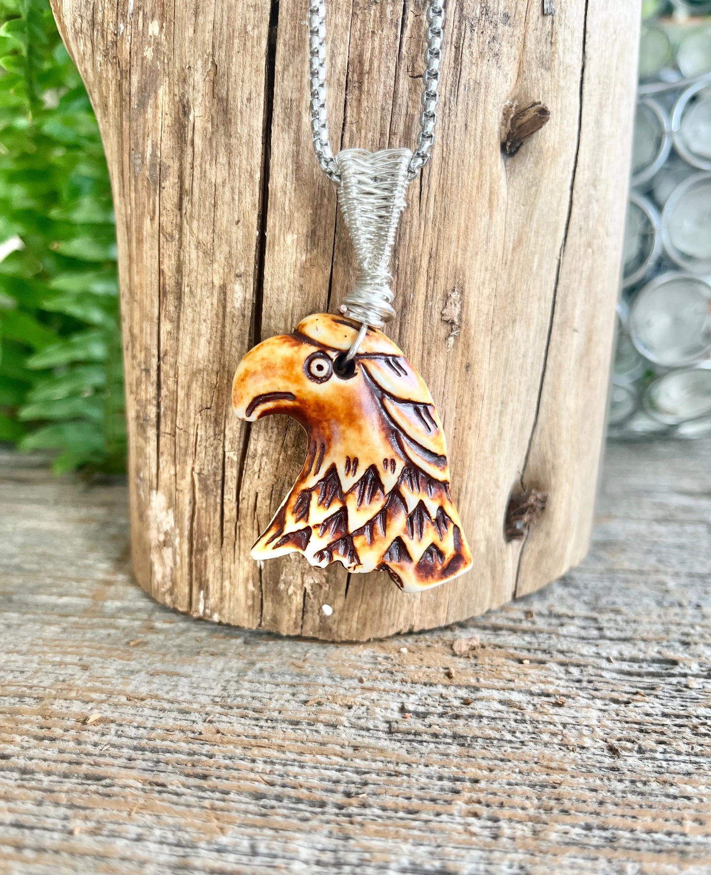 Eagle Jewelry Set – Pendant Necklace & Stud Earrings – Symbol of Strength, Freedom & Vision