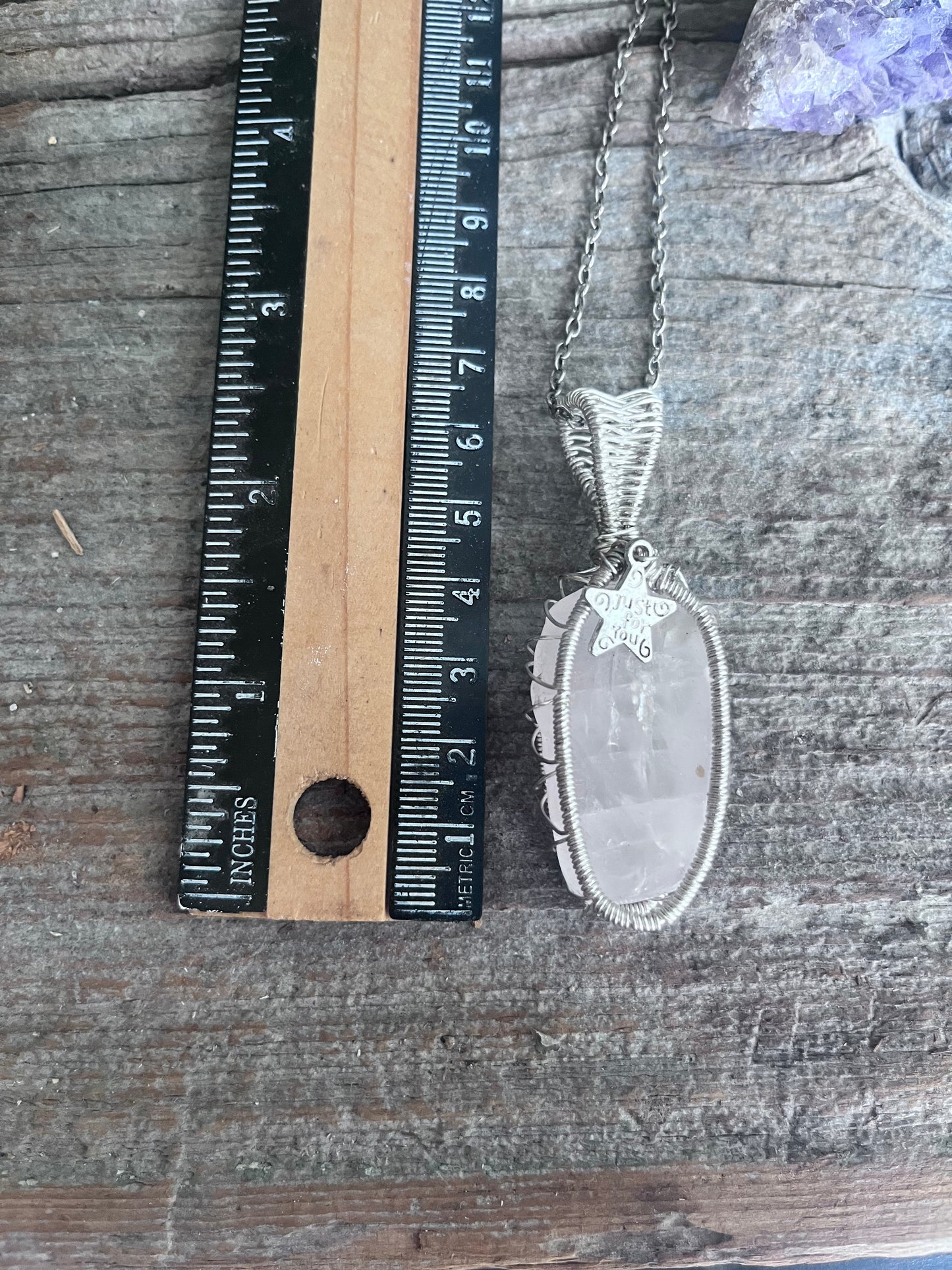 Handcrafted Rose Quartz Pendant – Rock Hounded, Cut, Polished & Wire Wrapped in Silver