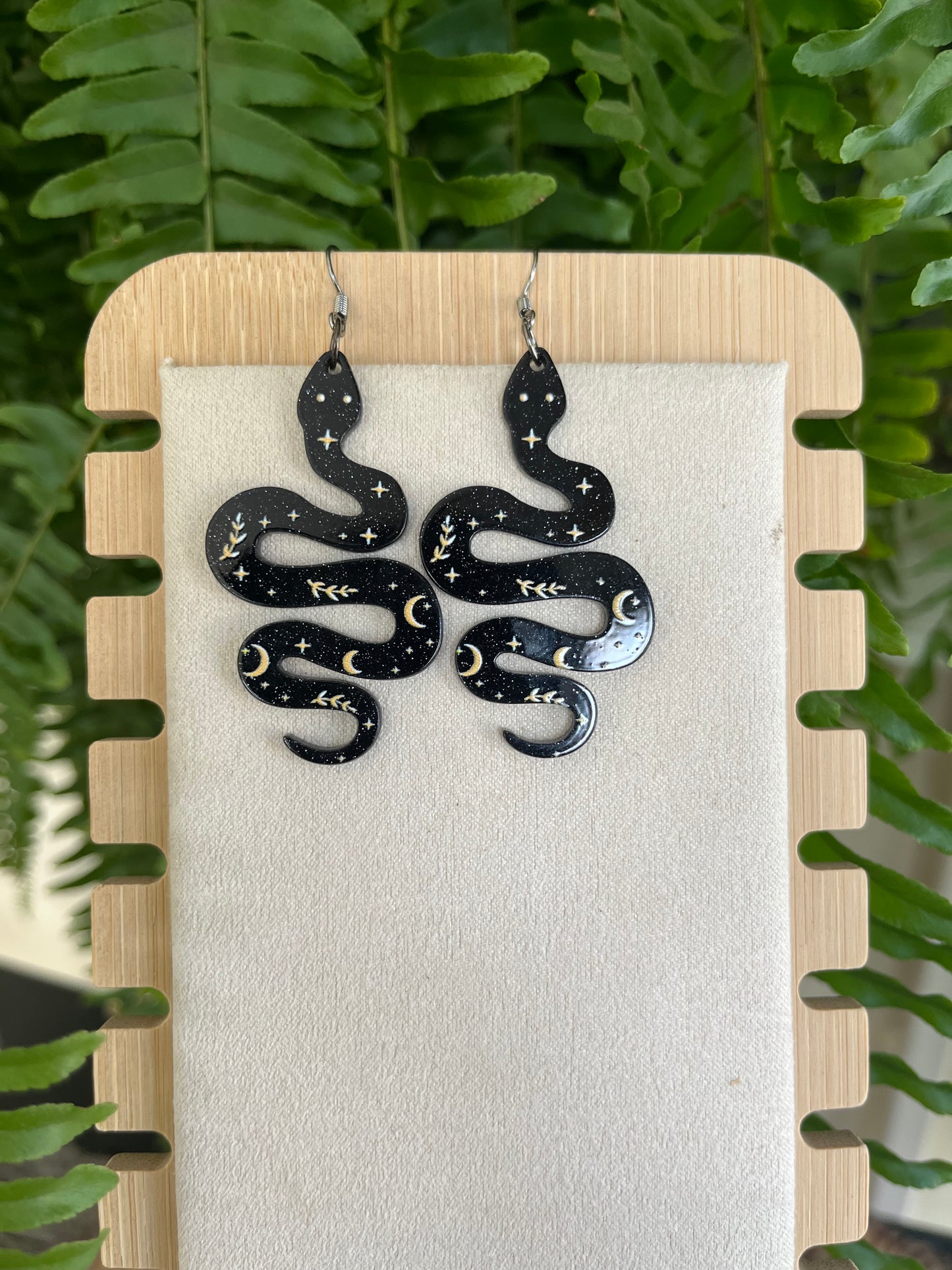 Black Snake Earrings