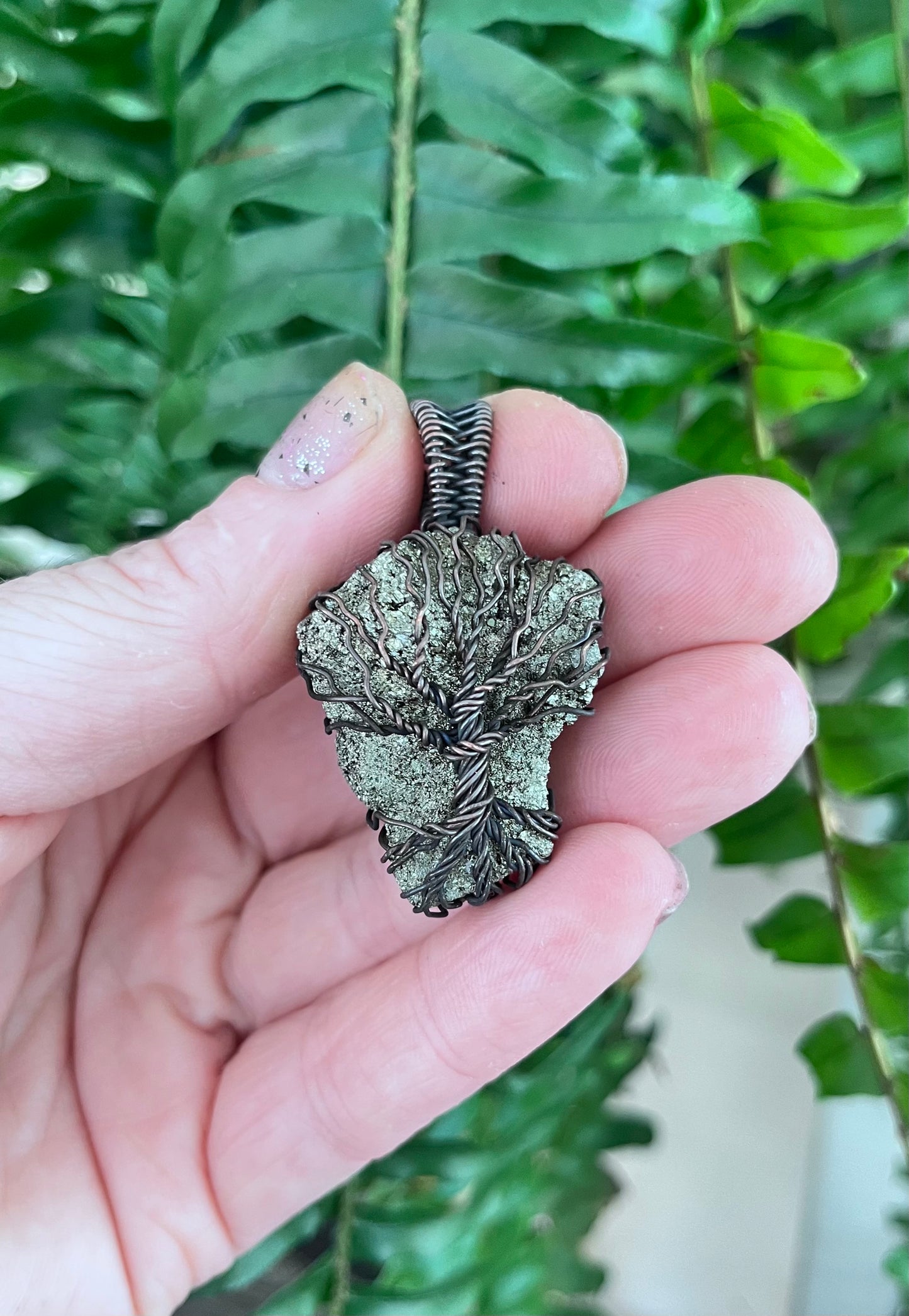 Handmade Pyrite Tree of Life Pendant – Rockhounded & Wire Wrapped