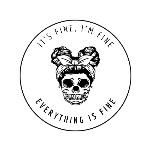 “It’s Fine, I’m Fine, Everything is Fine” Animal Vinyl Sticker – Assorted Cute Creatures & Floral Design