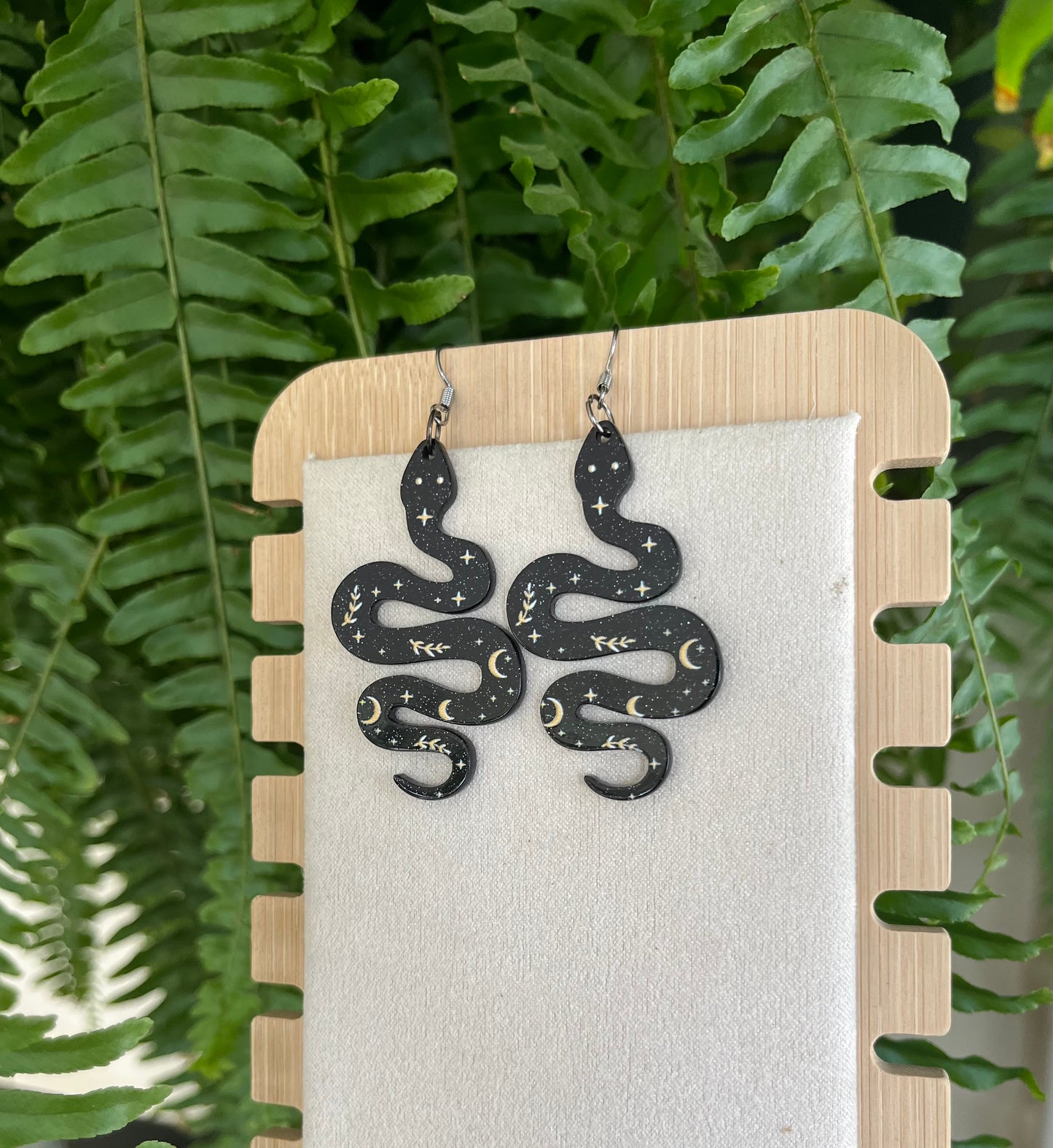 Black Snake Earrings