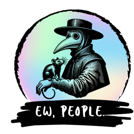“Ew, People” Sticker Collection – Funny Animal & Skeleton Designs