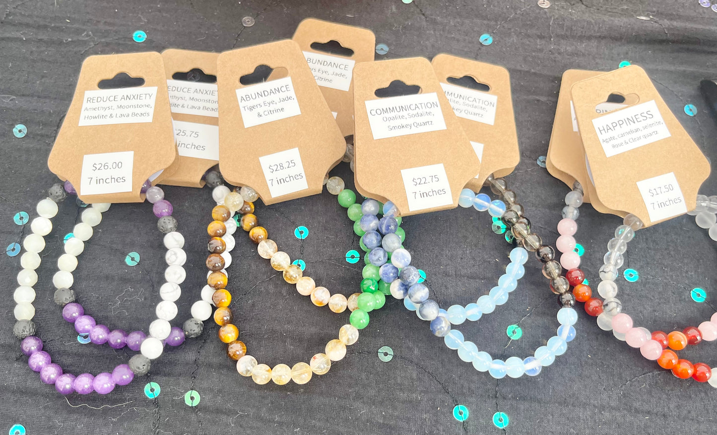 “Communication” Crystal Bracelet – Opalite, Sodalite & Smoky Quartz for Clarity and Expression