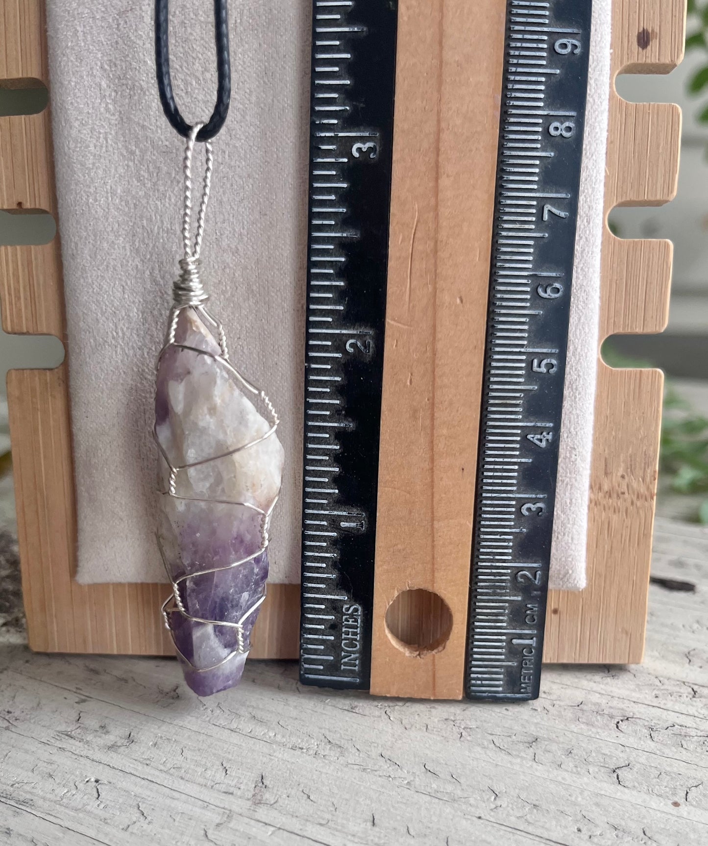 Rock-hounded Amethyst in silver wire