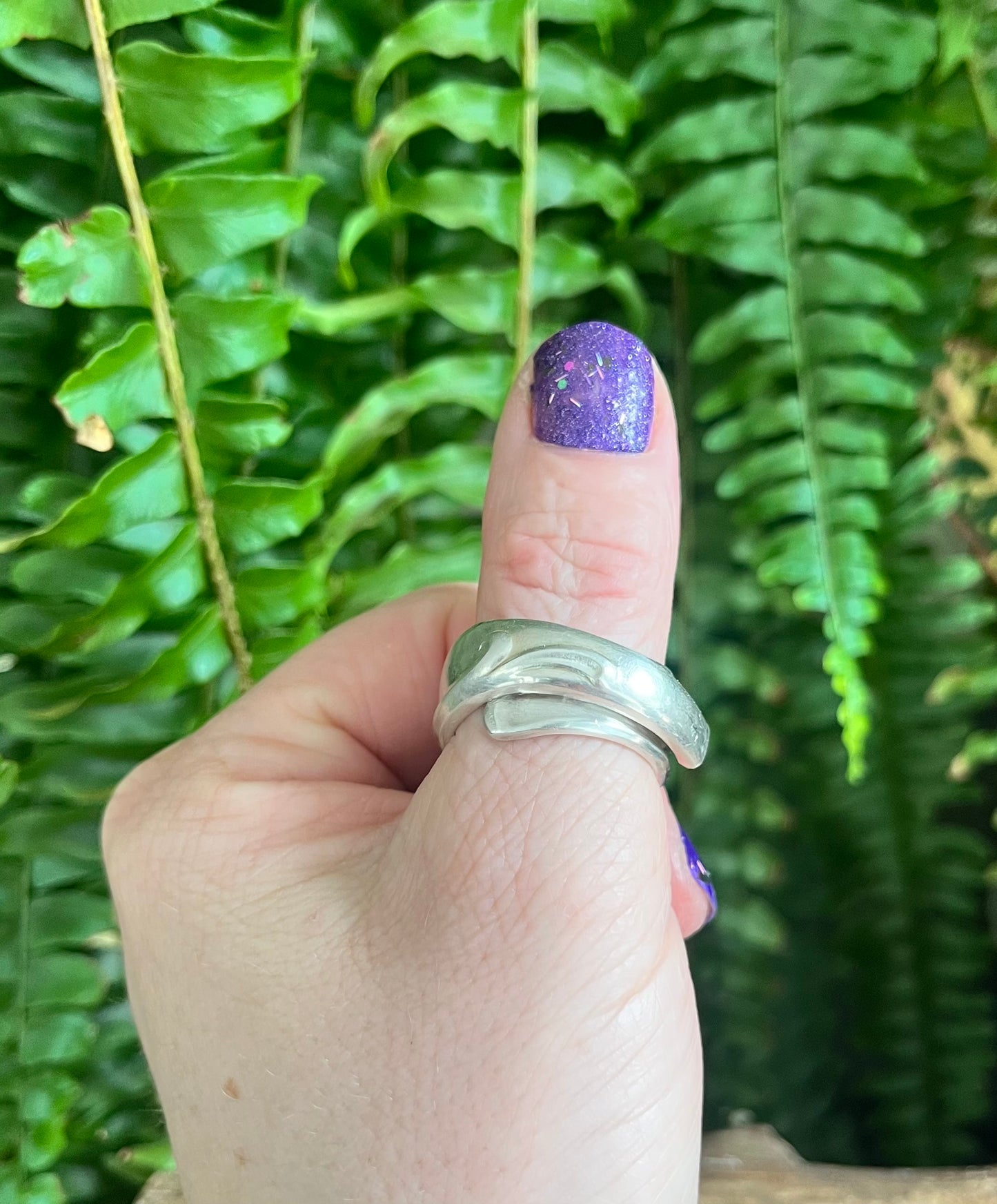 Sterling Silver Spoon Ring | Handmade Vintage Flatware Ring | Size 11