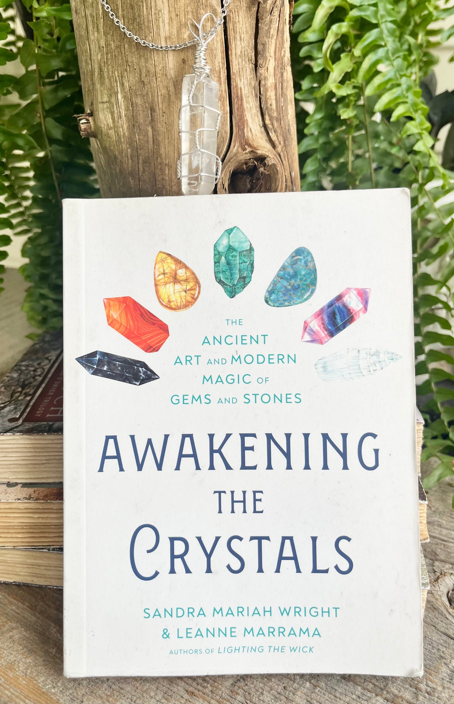 Awakening the Crystals Bundle — Book + White Quartz Pendant