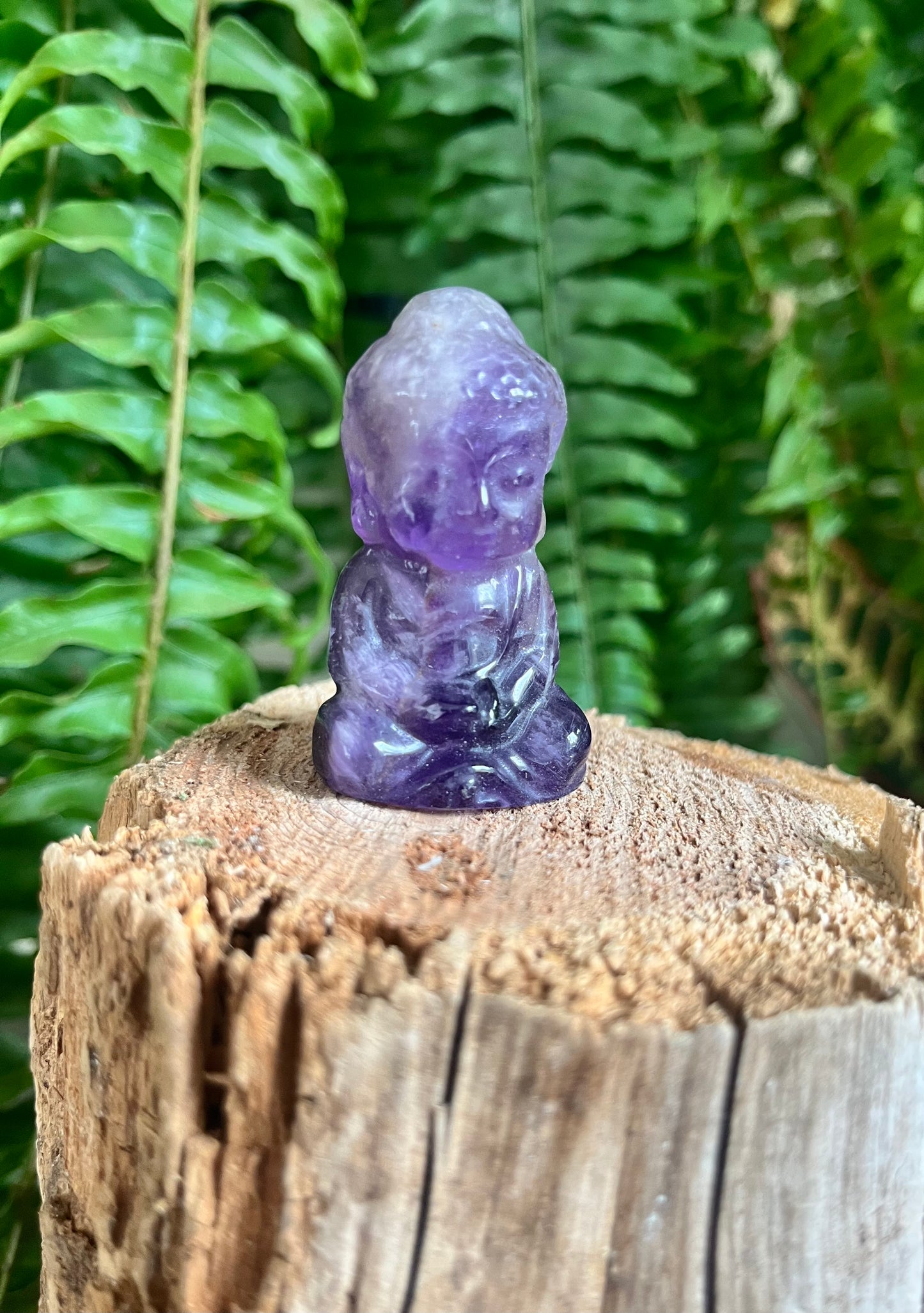 Amethyst Baby Buddha Carving