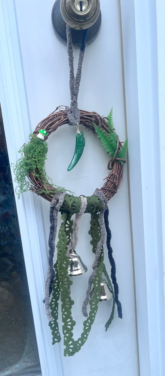 Forest Witch Bells – Woodland Protection Charm | Handmade Nature-Inspired Door Decor