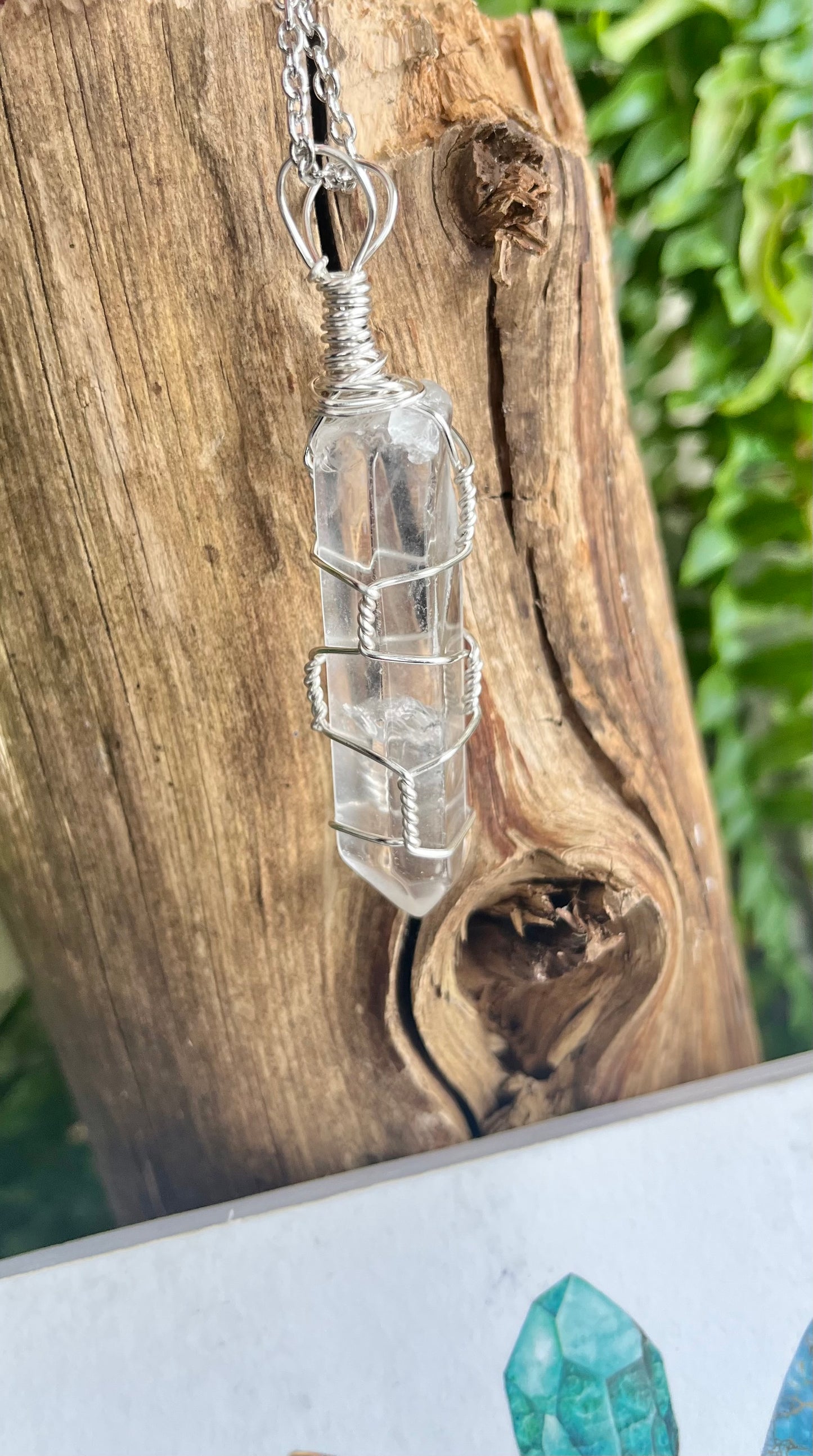Awakening the Crystals Bundle — Book + White Quartz Pendant