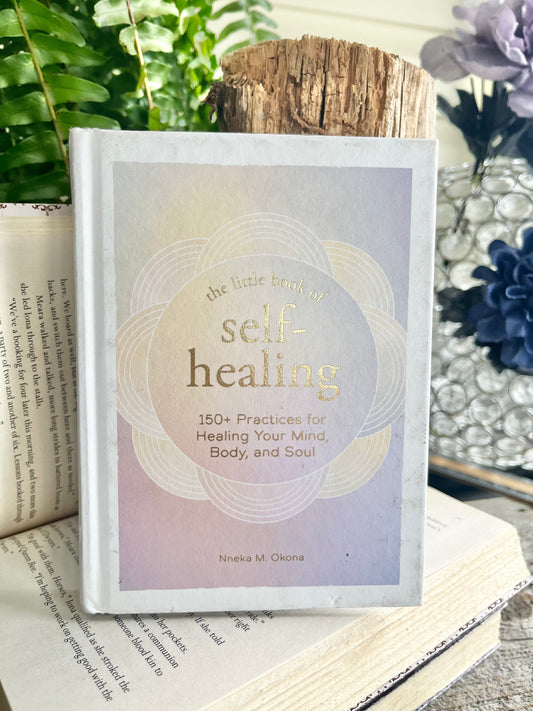 The little book of Self-Healing + Labradorite Crescent Moon Bundle | Crystal & Mindfulness Set