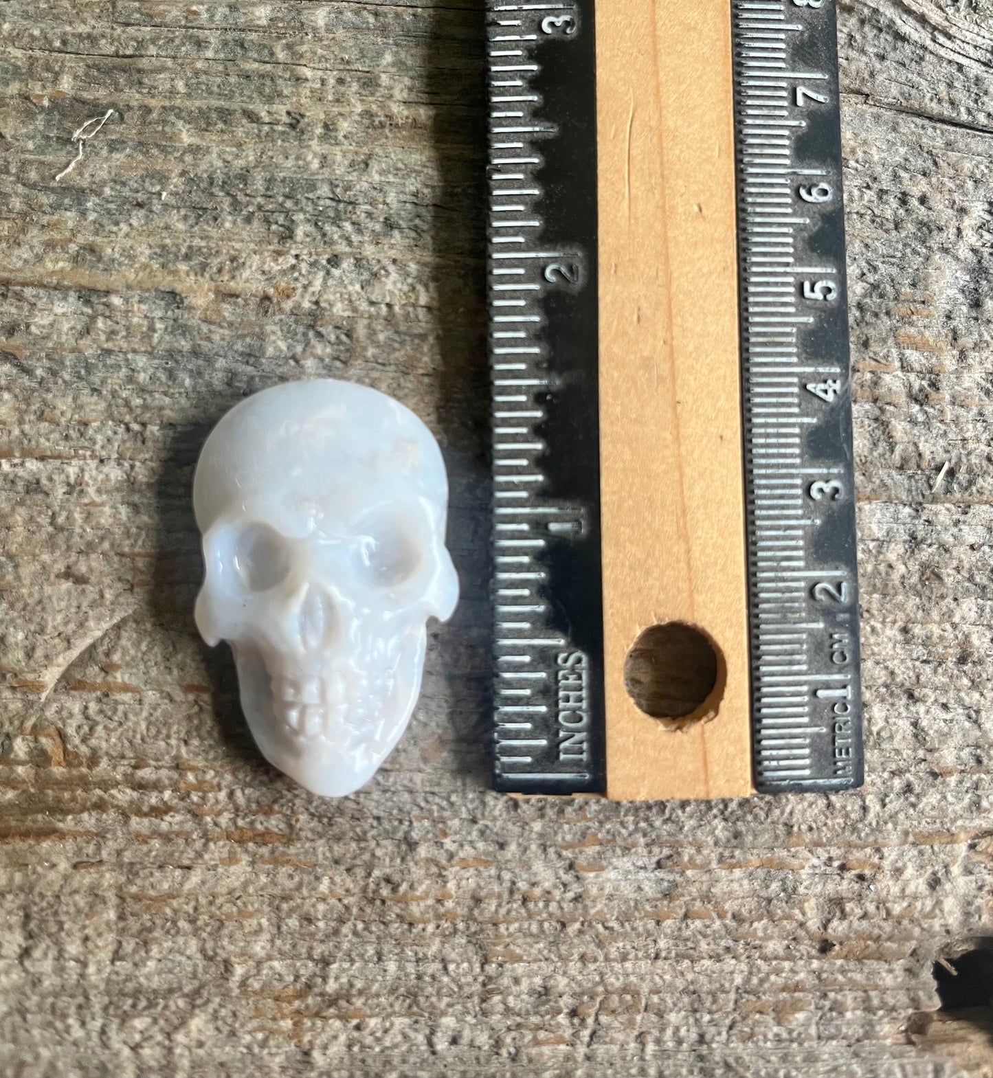 Custom Palm Root Crystal Skull Pendant – Choose Your Wire Color (Silver, Copper, or Black)