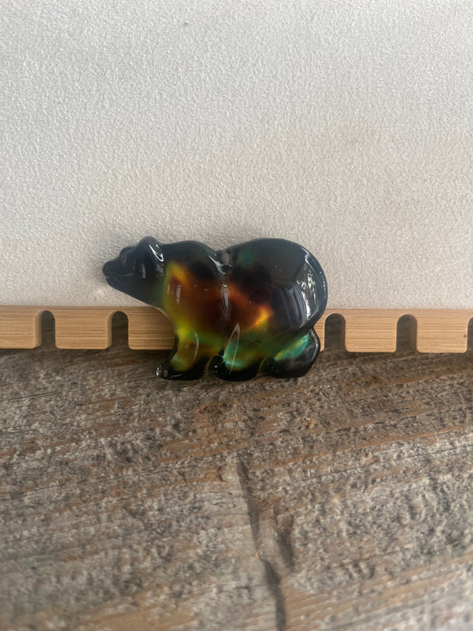 Custom Mood Bear Pendant – Colour-Changing Stone with Your Choice of Wire