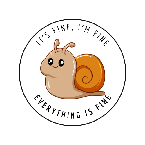 “It’s Fine, I’m Fine, Everything is Fine” Animal Vinyl Sticker – Assorted Cute Creatures & Floral Design