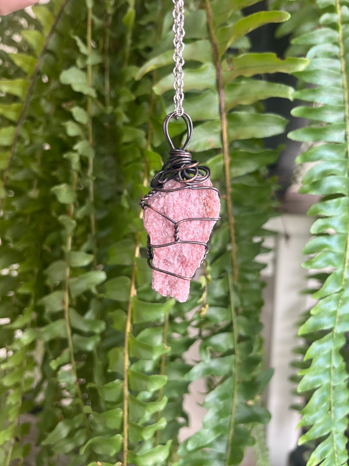 Glitter Granite pendant.  Hand-collected and artisan-touched.