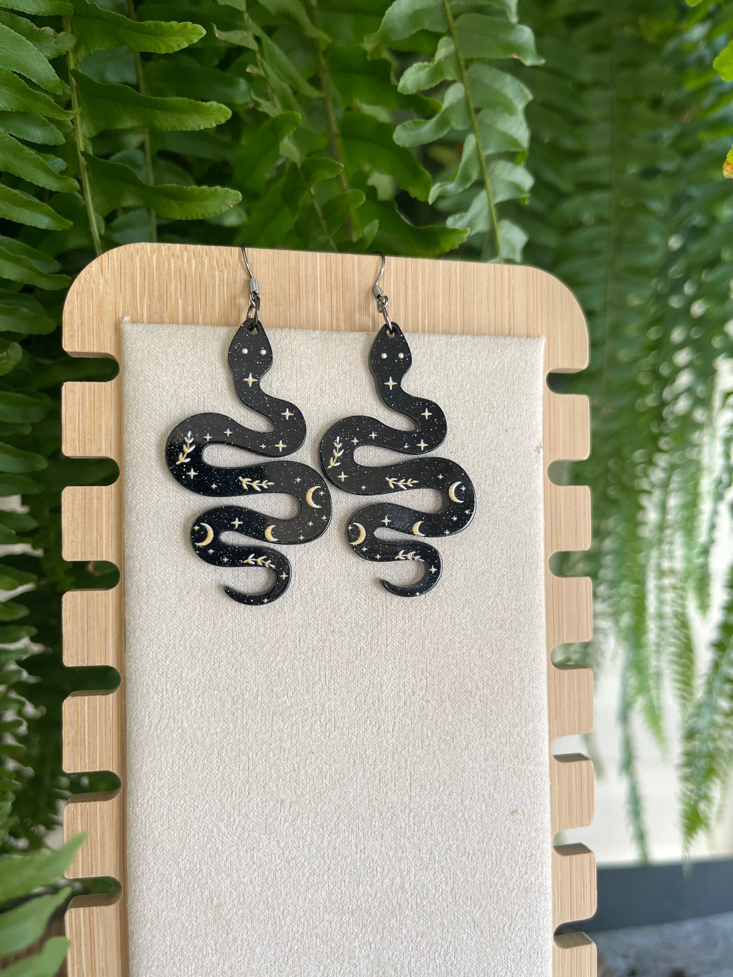 Black Snake Earrings