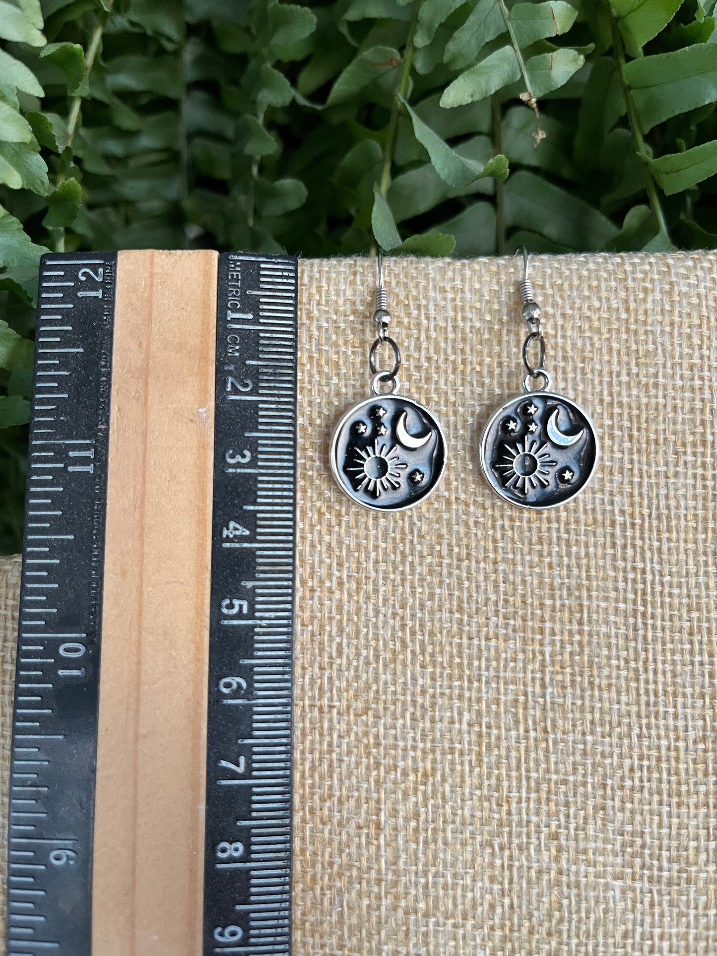 Black & Silver Celestial Earrings