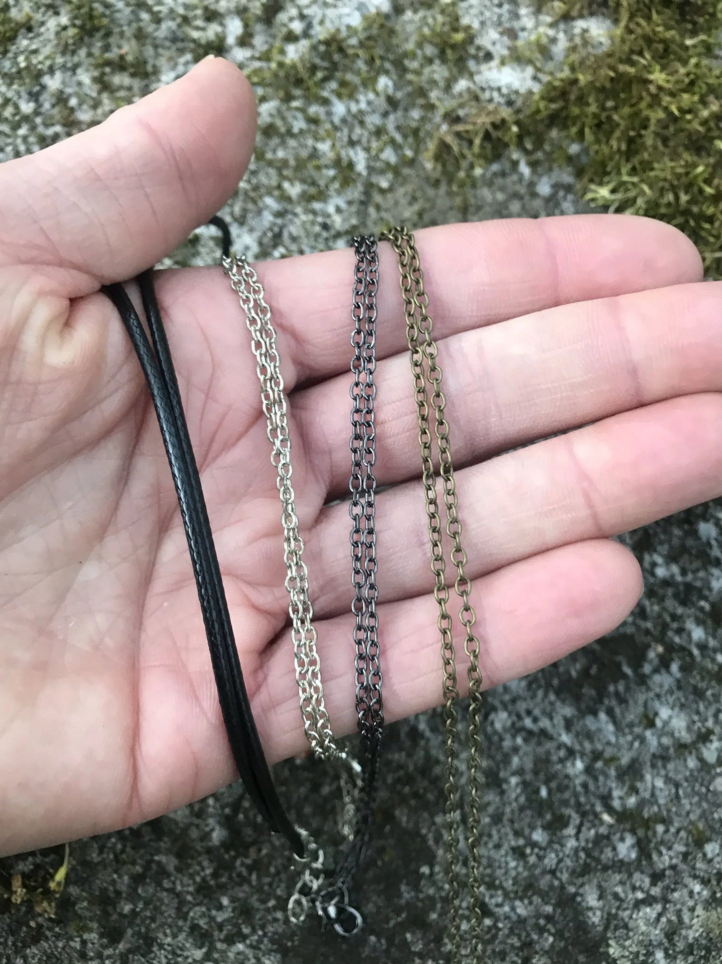 Rock-hounded & Cut Flower Agate in silver wire pendant necklace