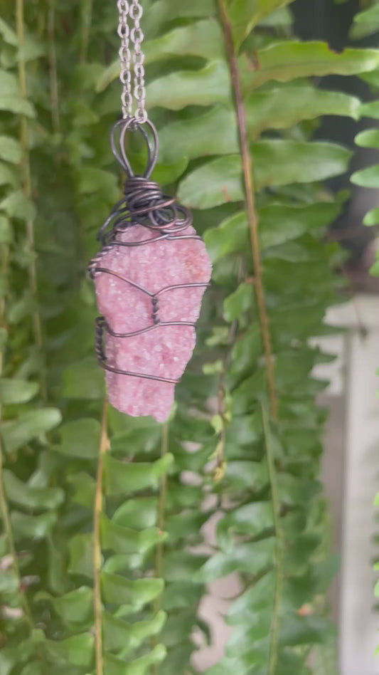 Glitter Granite pendant.  Hand-collected and artisan-touched.