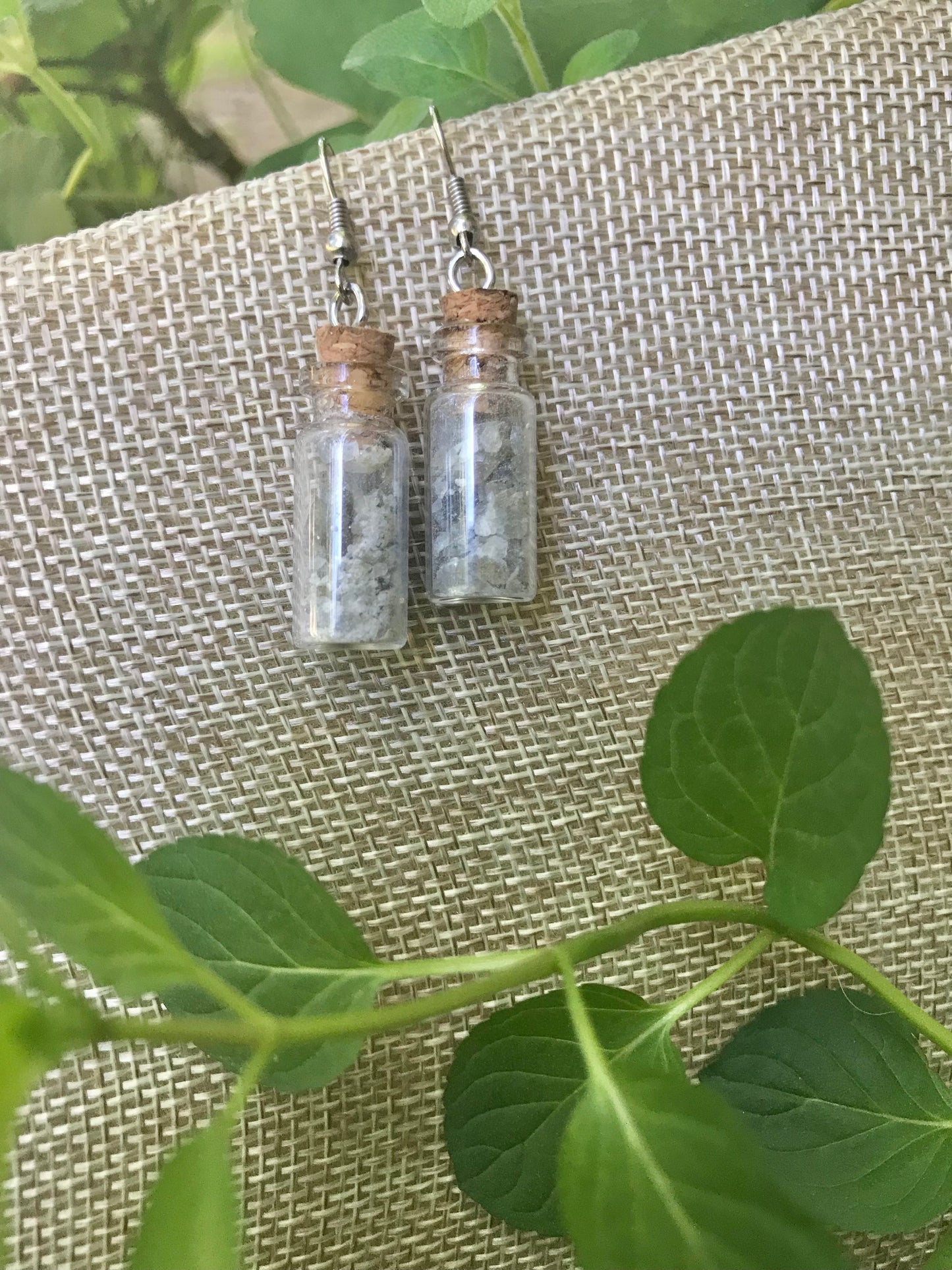 Pick Your Own! Cork Stopped Vials with Crushed Rock Earrings