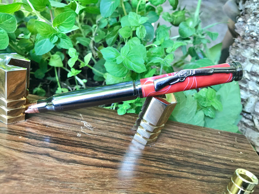 Red Acrylic Rifle Pen