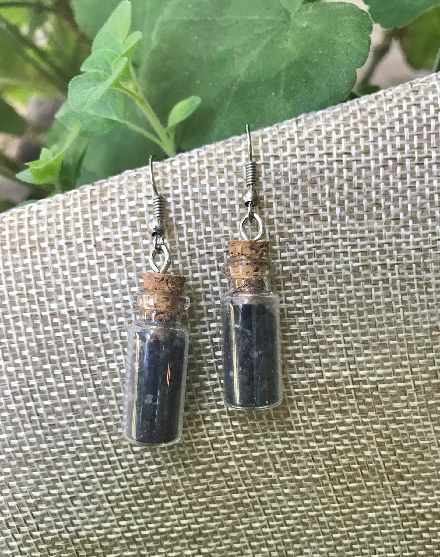 Pick Your Own! Cork Stopped Vials with Crushed Rock Earrings