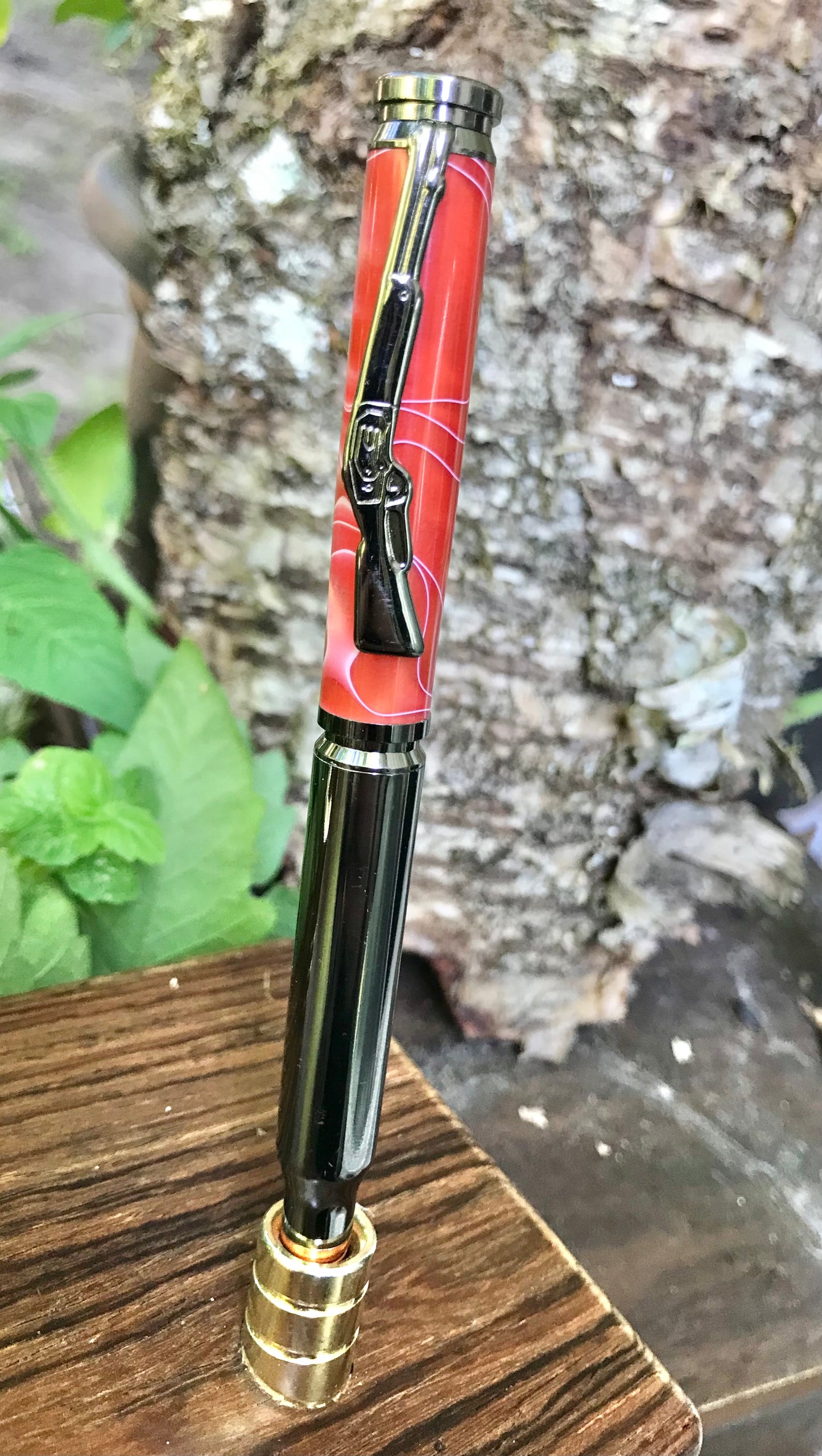 Red Acrylic Rifle Pen