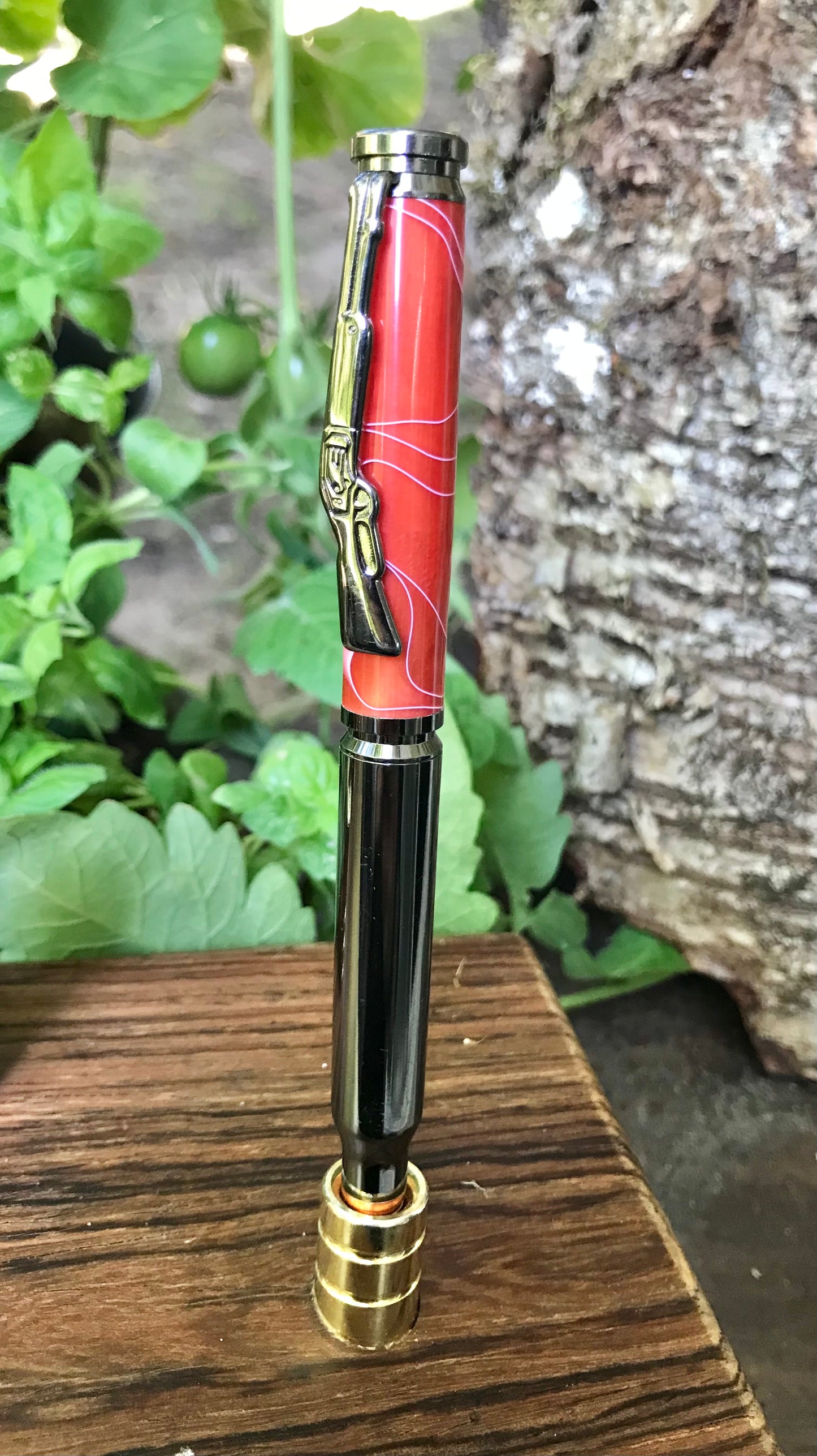 Red Acrylic Rifle Pen