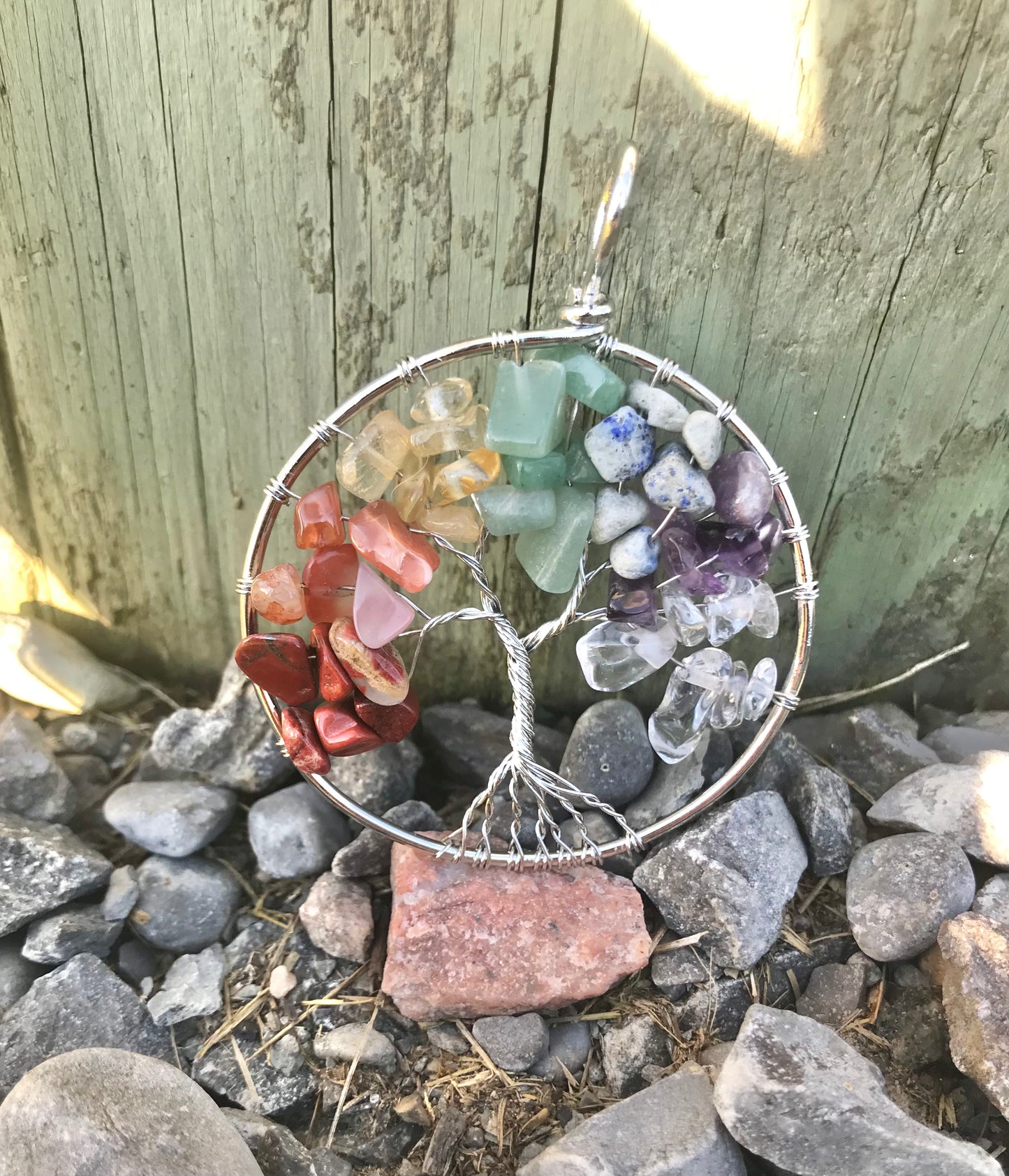 Chakra Tree in silver wire