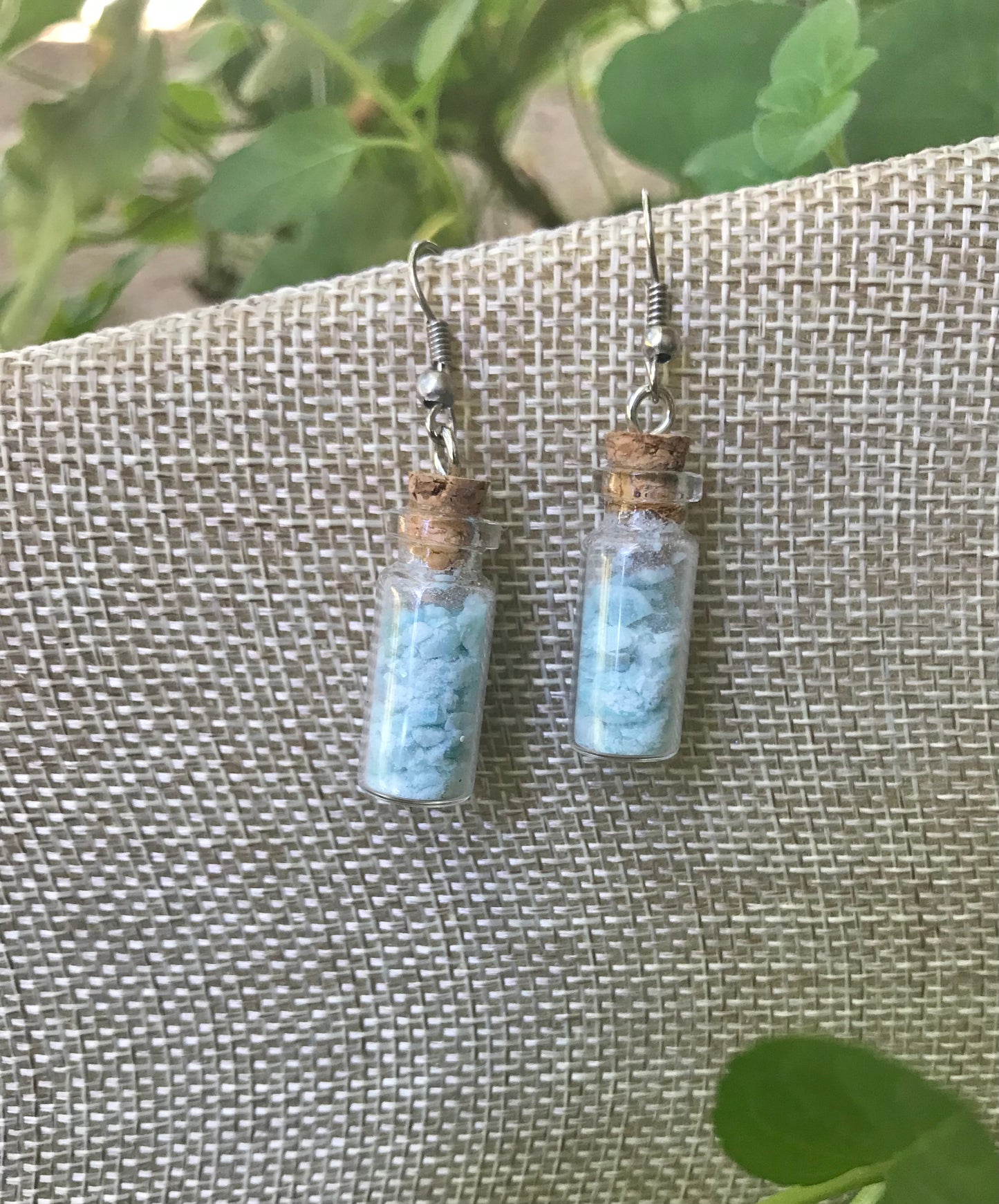 Pick Your Own! Cork Stopped Vials with Crushed Rock Earrings