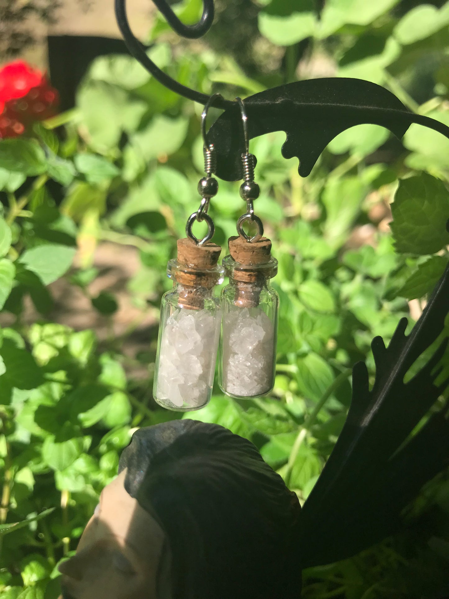 Pick Your Own! Cork Stopped Vials with Crushed Rock Earrings