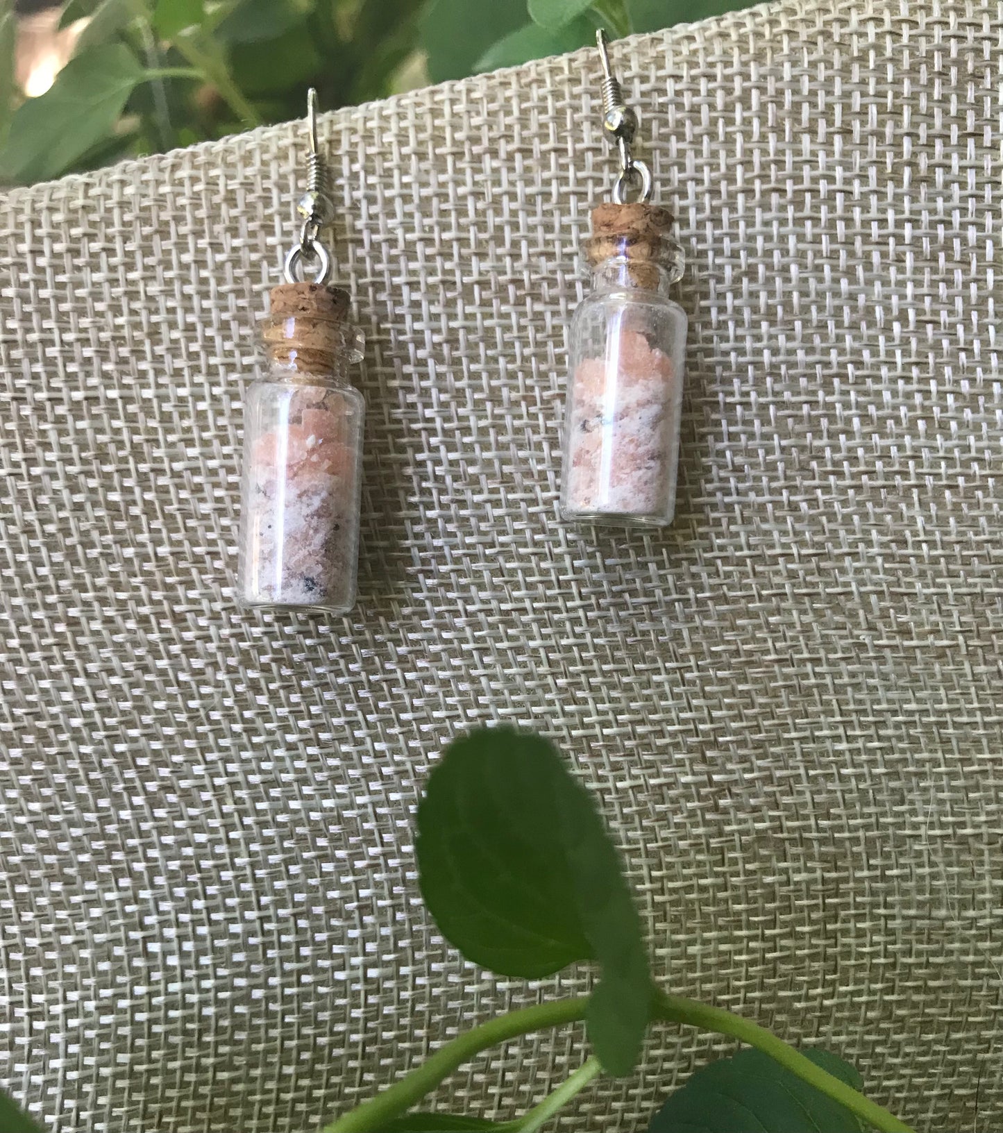 Pick Your Own! Cork Stopped Vials with Crushed Rock Earrings