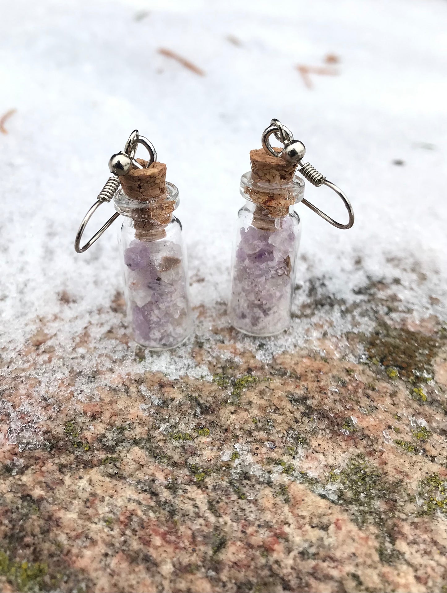 Amethyst Mini Jar Earrings