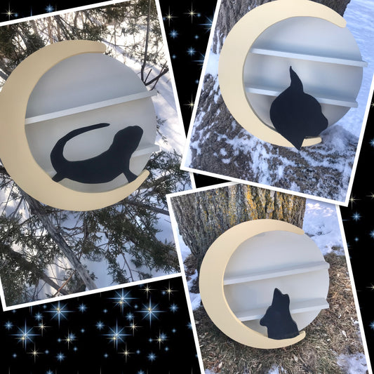 Crescent Moon & Animal Shelf (pick your fave)