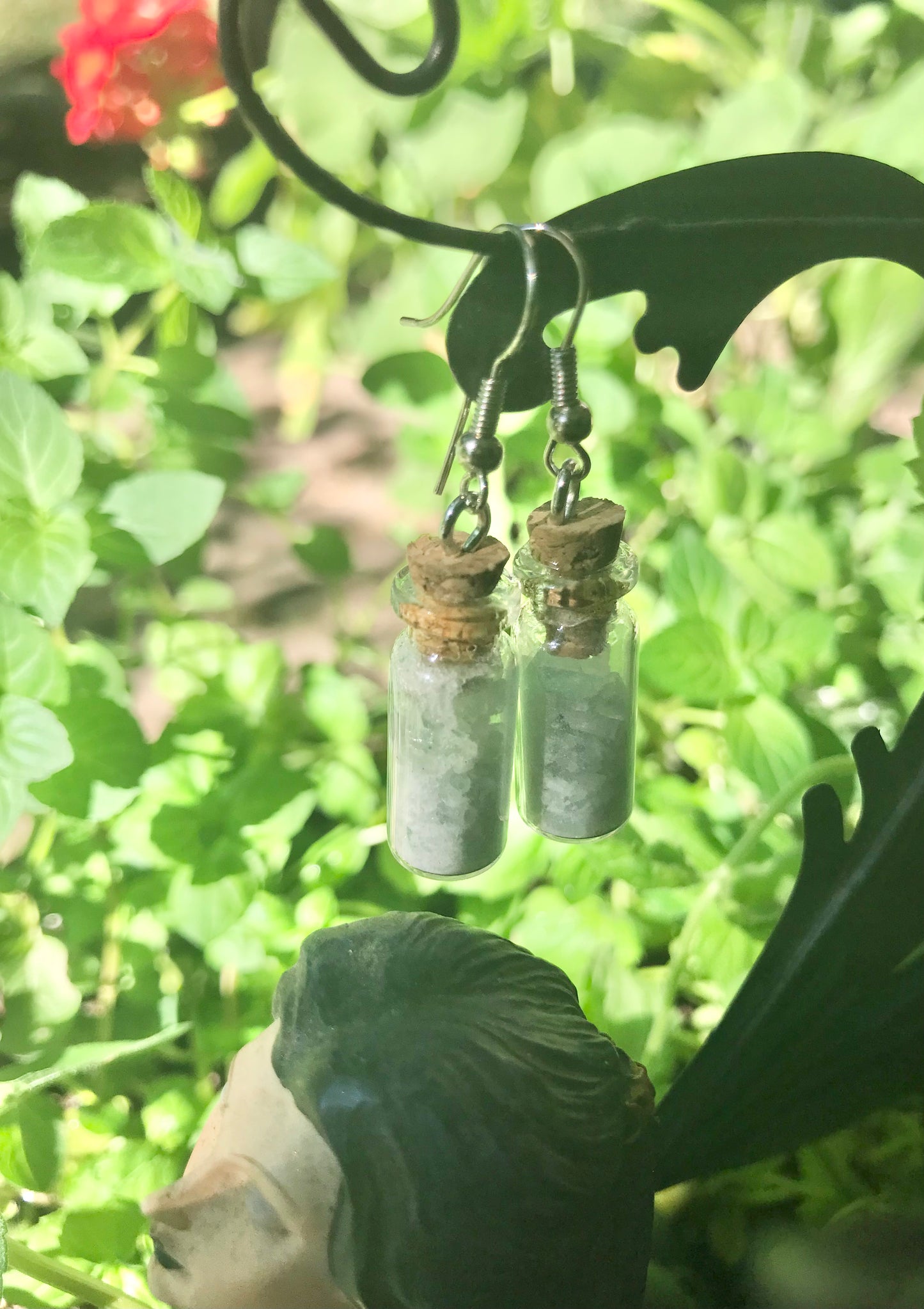 Pick Your Own! Cork Stopped Vials with Crushed Rock Earrings