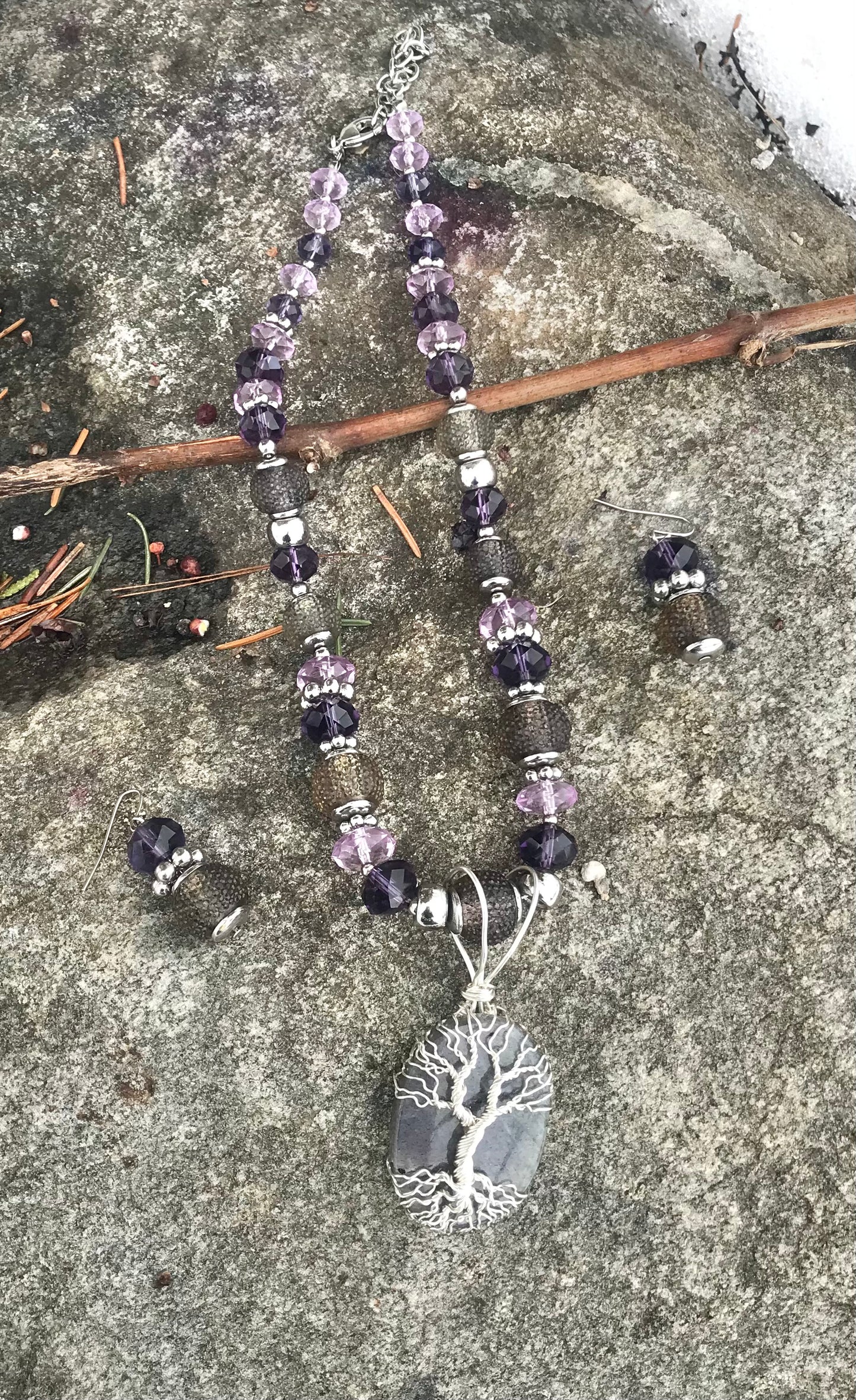 Purple Labradorite w/ Tree of Life